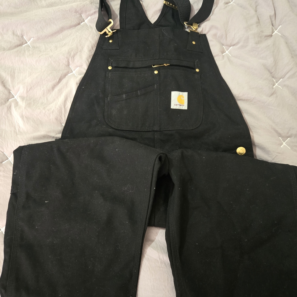 Carhartt Black Durable Workwear Overalls